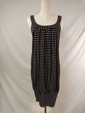 BCX Women's Black White Polka Dots Mini Bubble Dress Size Small